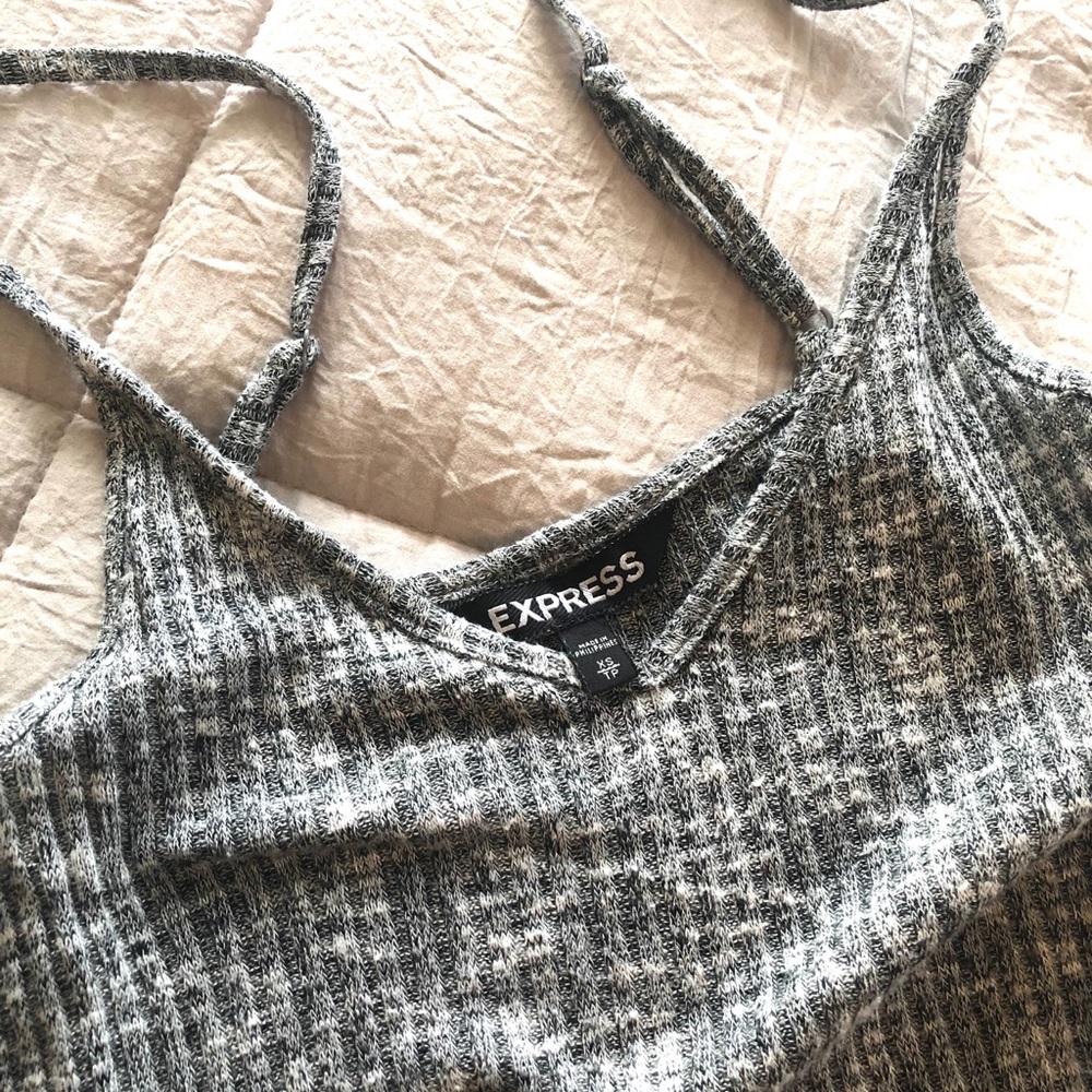 Express Grey ribbed Slip Dress